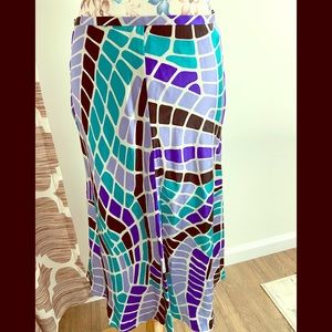 French connection silk skirt